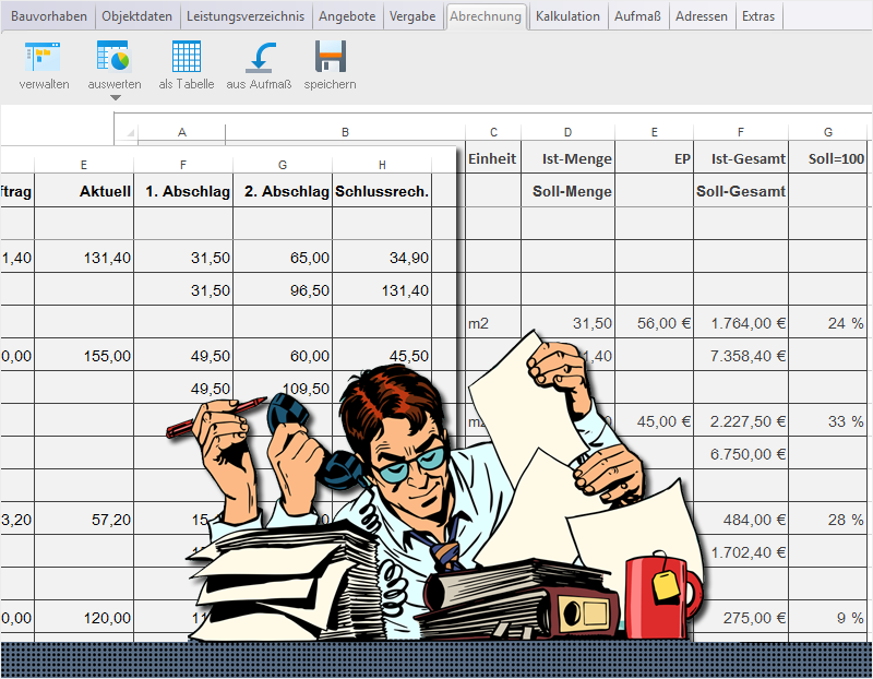 Arbeitsbereich Abrechnung